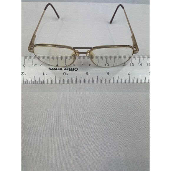 Kenmark Comfort Flex CHARLIE Eyeglass Frames Gold Wire Rim - Picture 9 of 10
